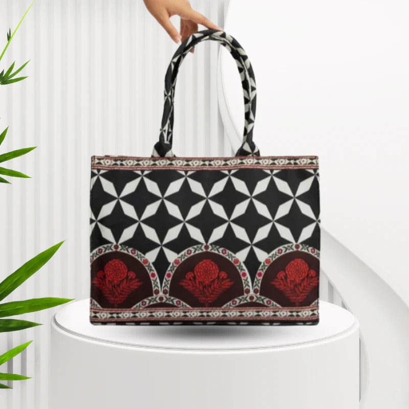 FLORAL GEO TOTE