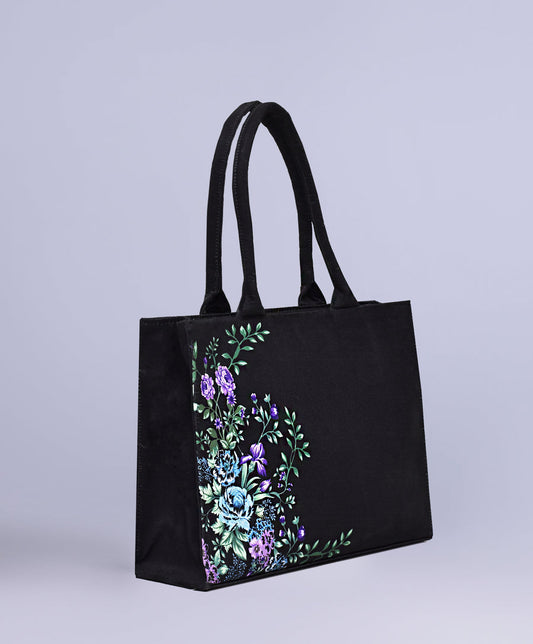 MIDNIGHT BLOSSOM TOTE
