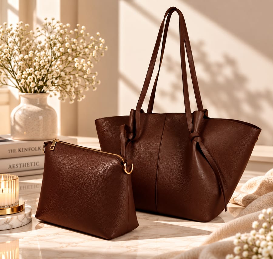 COGNAC TOTE BAG