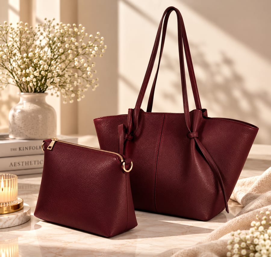 COGNAC TOTE BAG