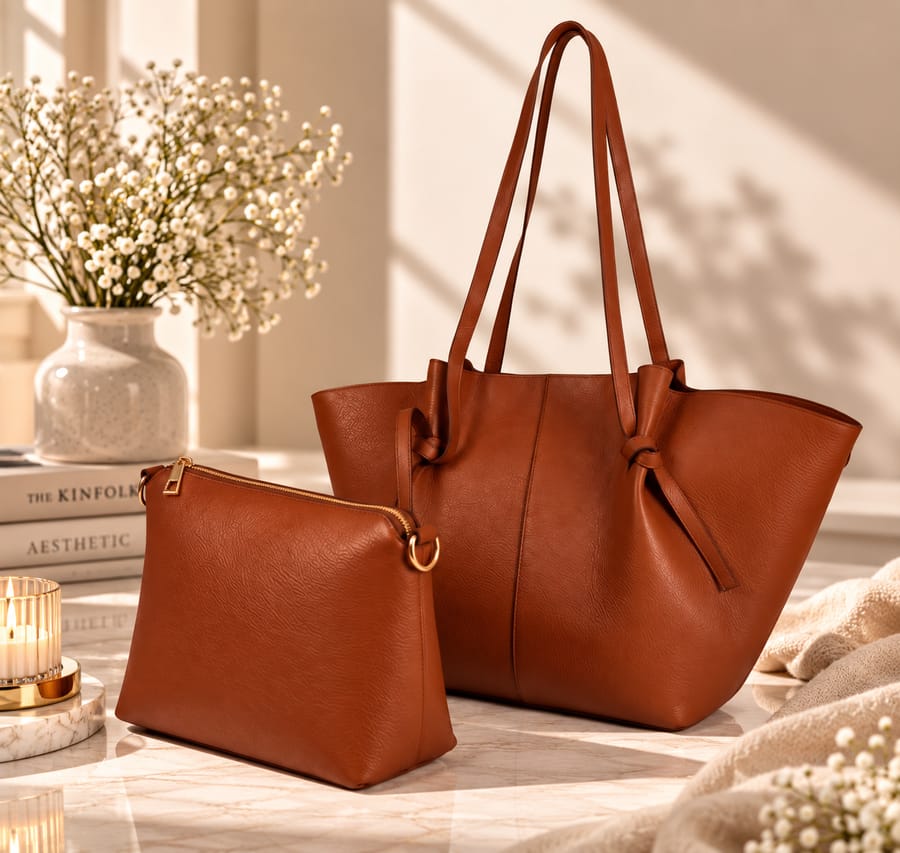 COGNAC TOTE BAG